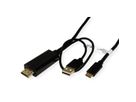 ROLINE Type C - HDMI + USB A Cable, M/M, 1 m