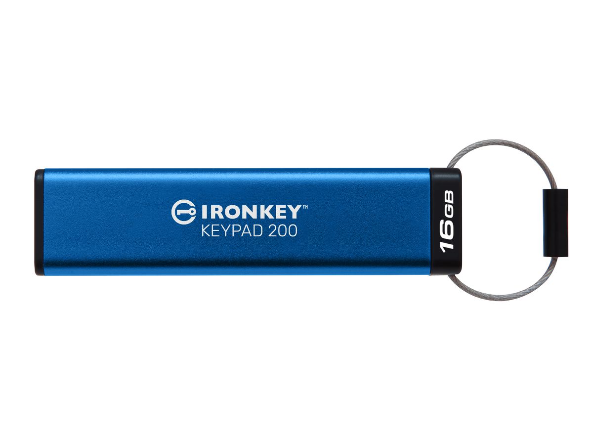 Kingston Technology IronKey 16GB Keypad 200, FIPS 140-3 Lvl 3 AES-256 Hardware Encrypted