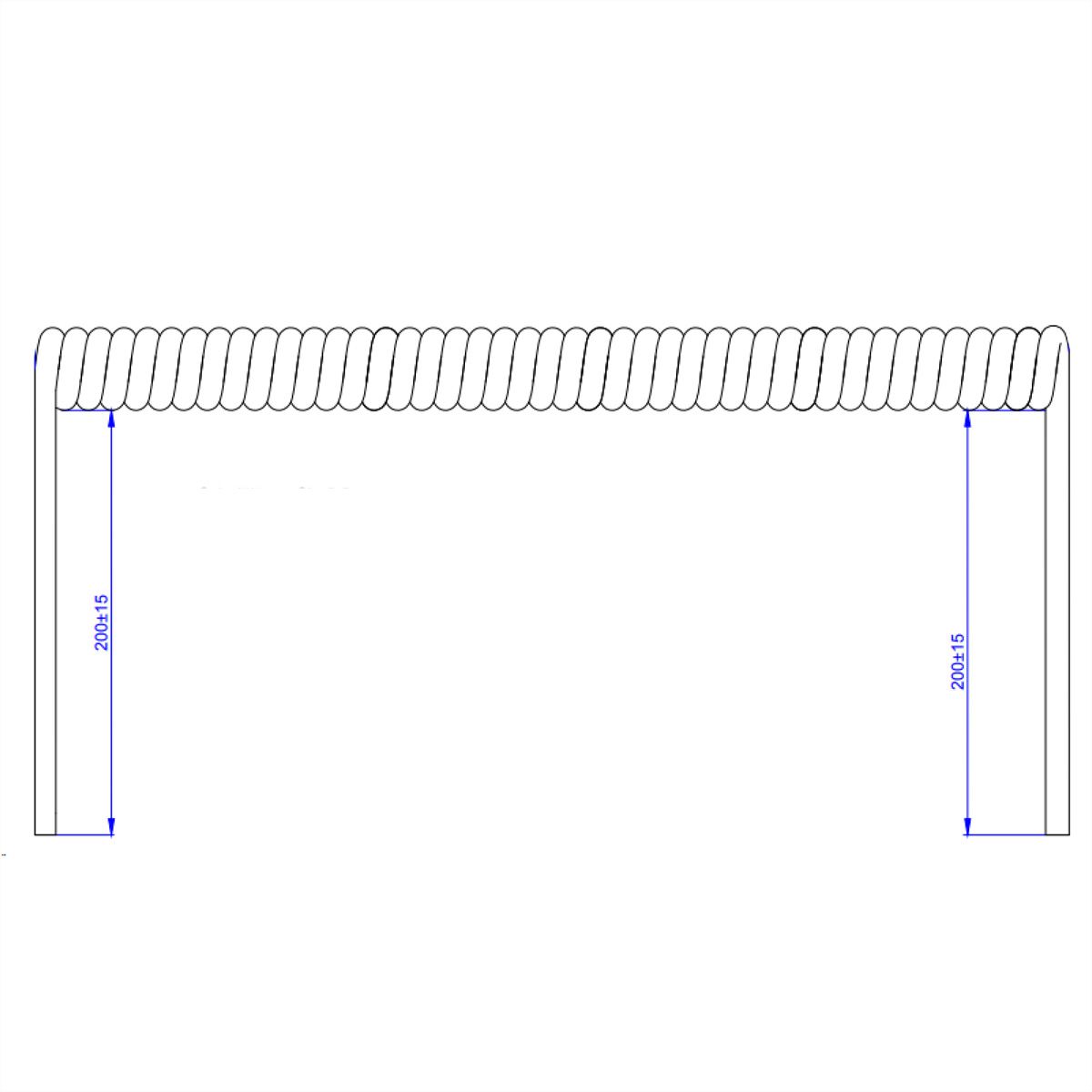 BACHMANN spiraalkabel 1,5 m-6 m wit 0,2 m recht, H05VV-F 3G1,5 mm², glad gesneden