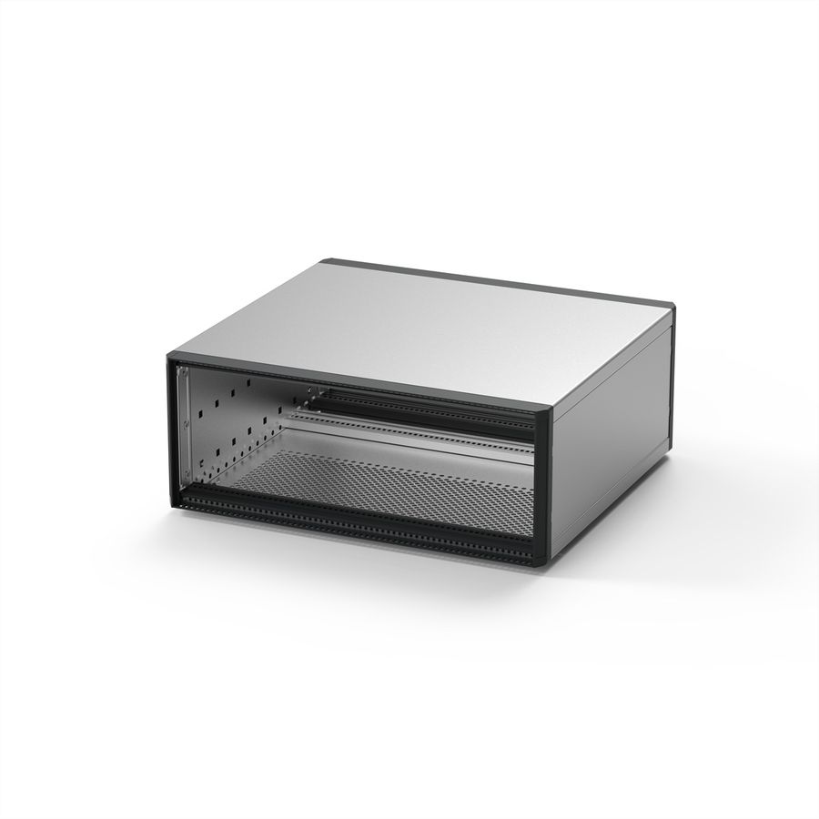 SCHROFF RatiopacPRO, Complete Case, Desktop, Shielded, Front Trim, 3 U, 28 HP, 255 mm