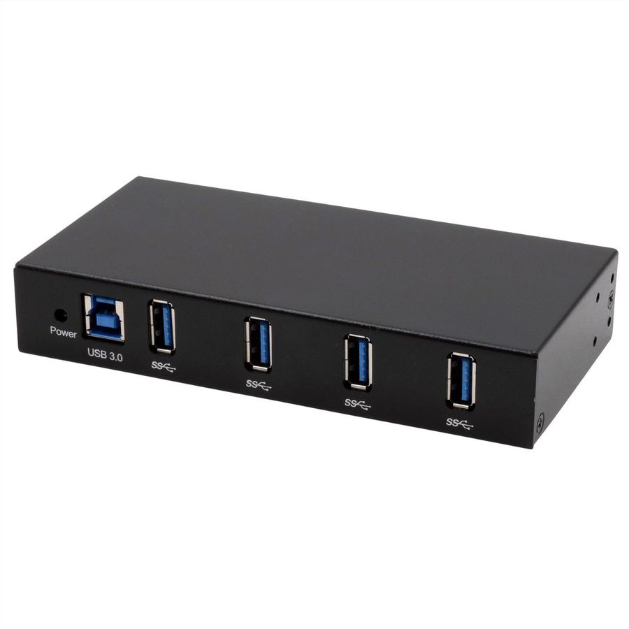 EXSYS EX-11234HMS-2 4 Port USB 3.2 Gen 1 HUB, Din-Rail Kit und Wand VIA VL817_Q7S Chipsatz