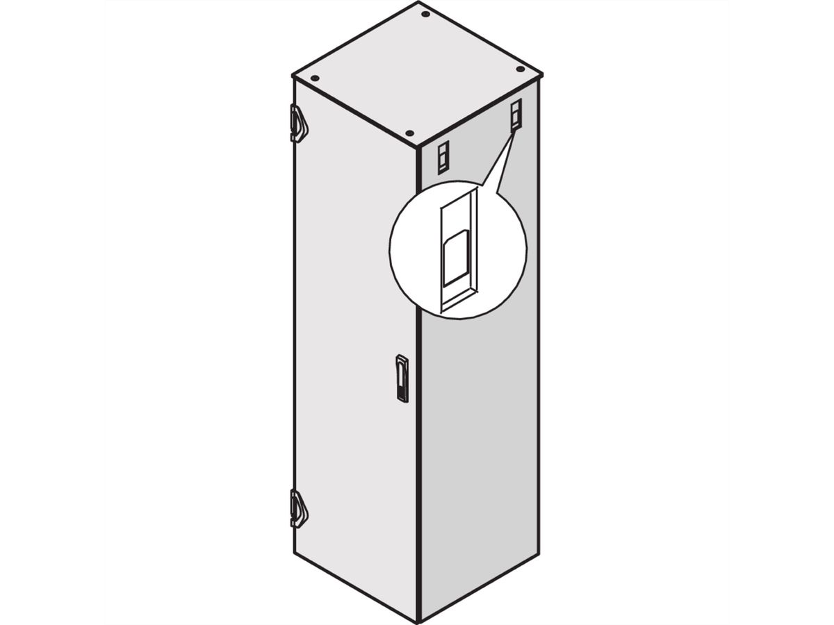 SCHROFF Varistar IP 20 zijwand, met snelsluiting, RAL 7035, 2200H 1000D