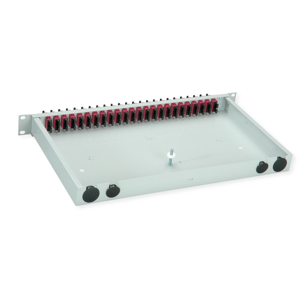 TELEGÄRTNER BASIS eco LWL-Panel mit Kupplungen, 24x SC Duplex, violett, OM4