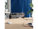BACHMANN DESK2 ALU BLACK 2xProtect.USB, USB Charger 22W A&C 1xABD 0.2m GST18