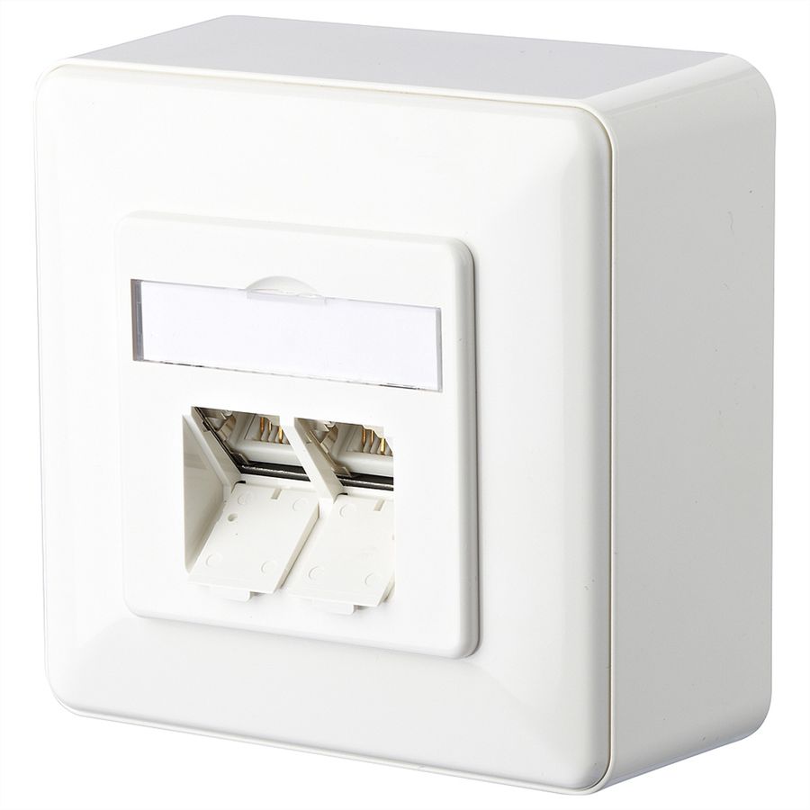METZ CONNECT E-DAT C6A 2 port AP, pure white
