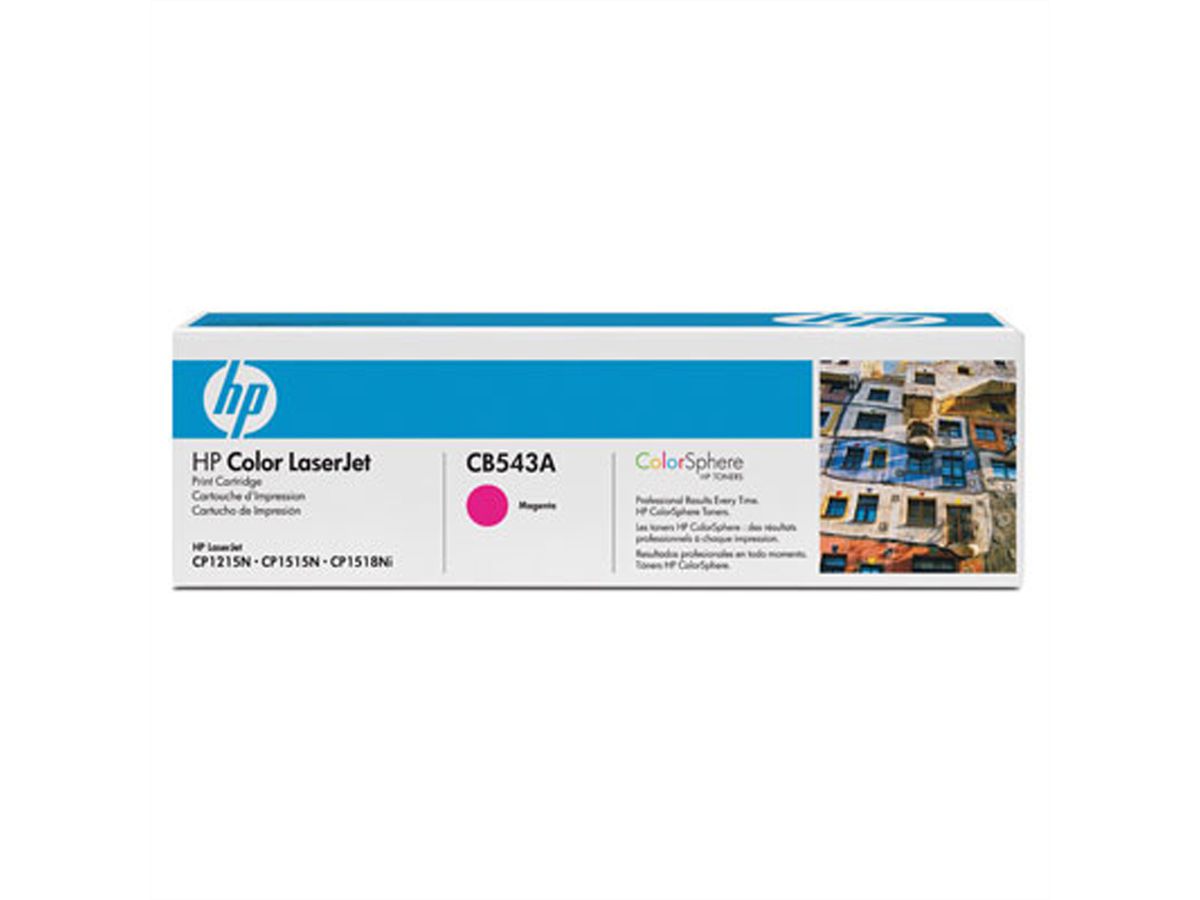 CB543A, HP Color LaserJet printcartridge magenta voor HP LJ CP1215