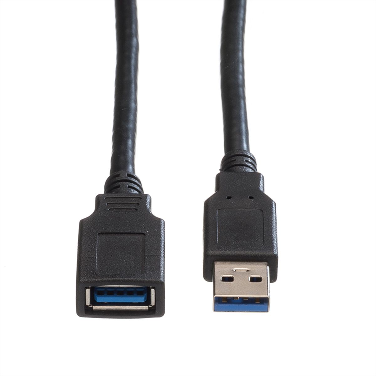 ROLINE USB 3.2 Gen 1 Kabel, type A-A, M/F, zwart, 1,8 m