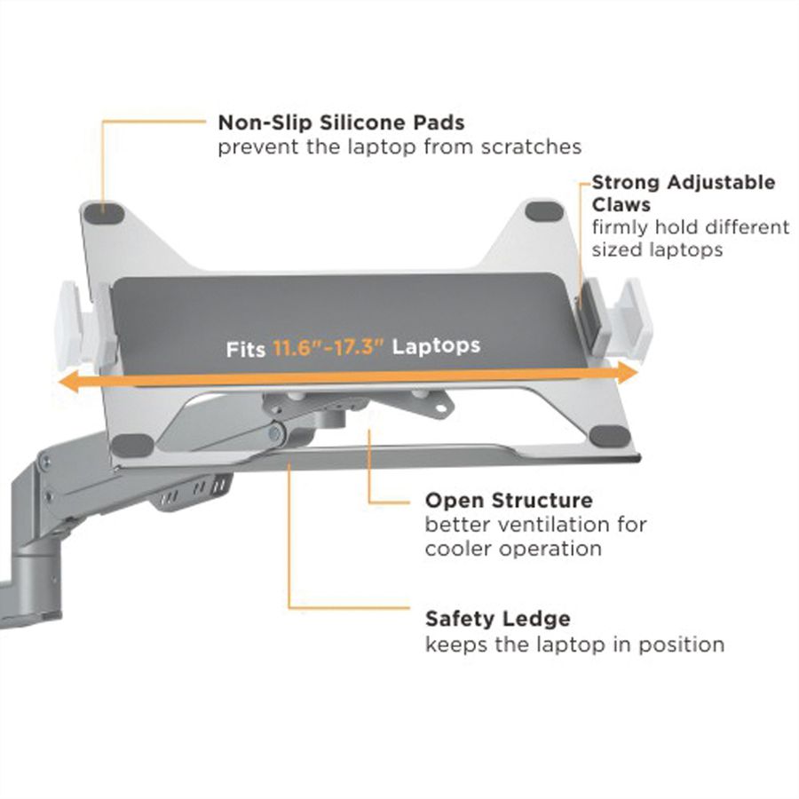 VALUE Universal Notebook/Tablet Holder, flexible, VESA compatible