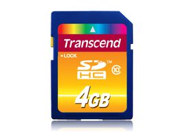 Transcend TS4GSDHC10 4GB SDHC Class 10 memory card