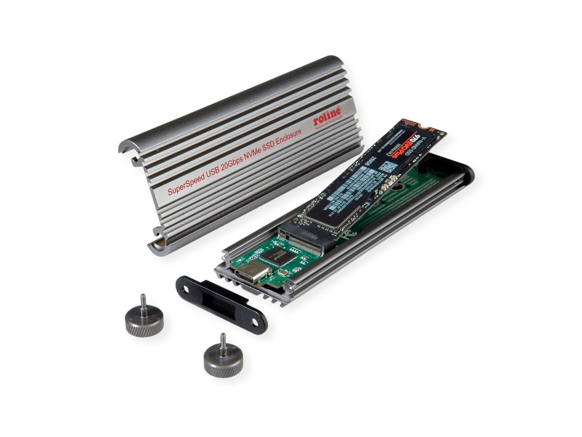 ROLINE External Type M.2 NVMe SSD Enclosure with USB 3.2 Gen 2x2