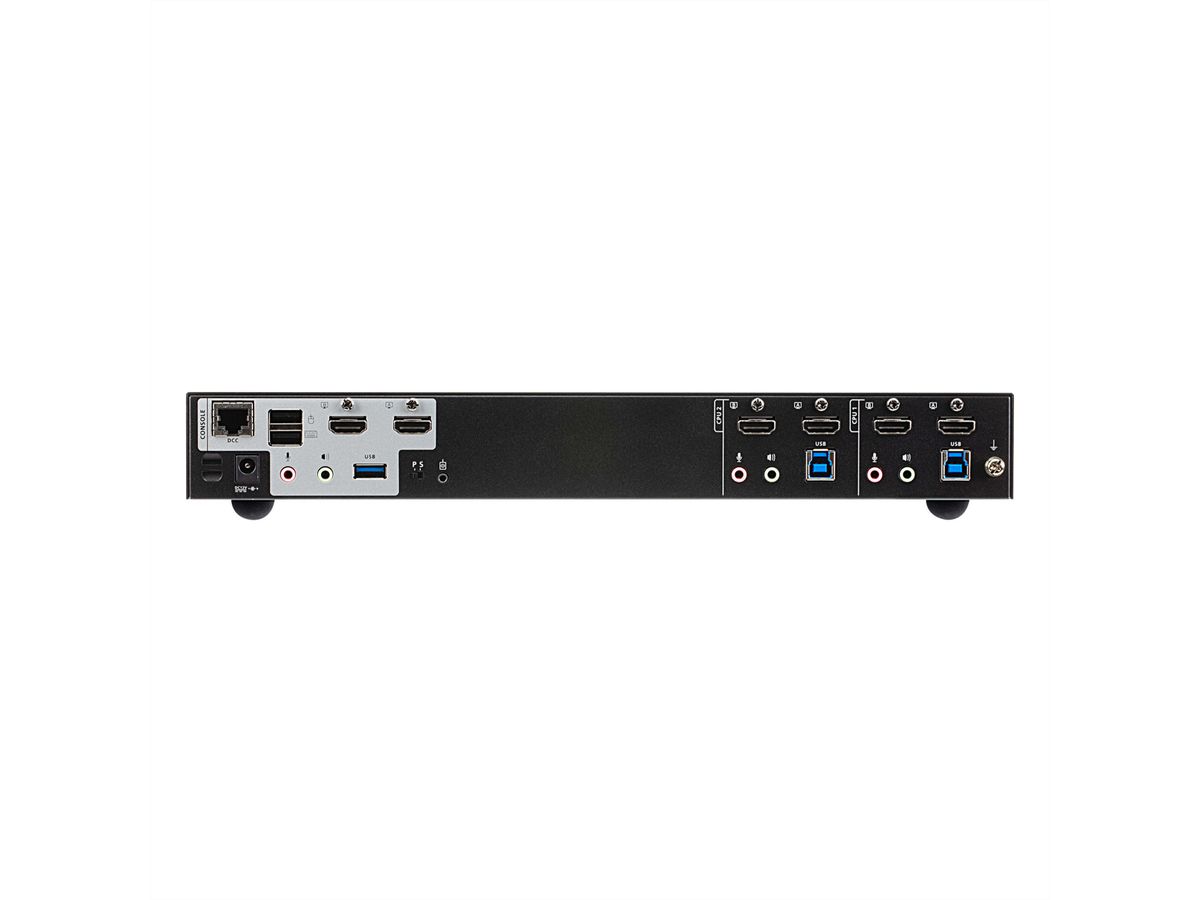 ATEN CS1842 2-Poorts True 4K HDMI Dual View KVM Switch met Audio & USB 3.0Hub