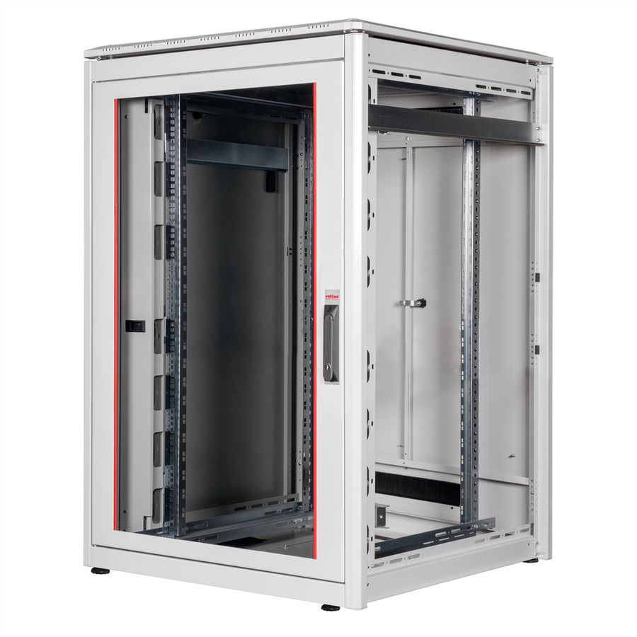 ROLINE 19-inch netwerkkast Pro 22 U, 800x800 BxD Glazen deur grijs