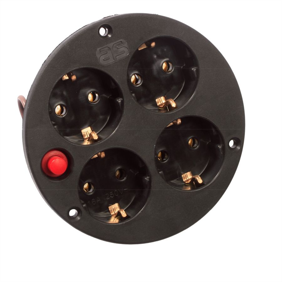 BACHMANN socket outlet insert 4-fold S, Socket outlet insert 4f without cover, therm.