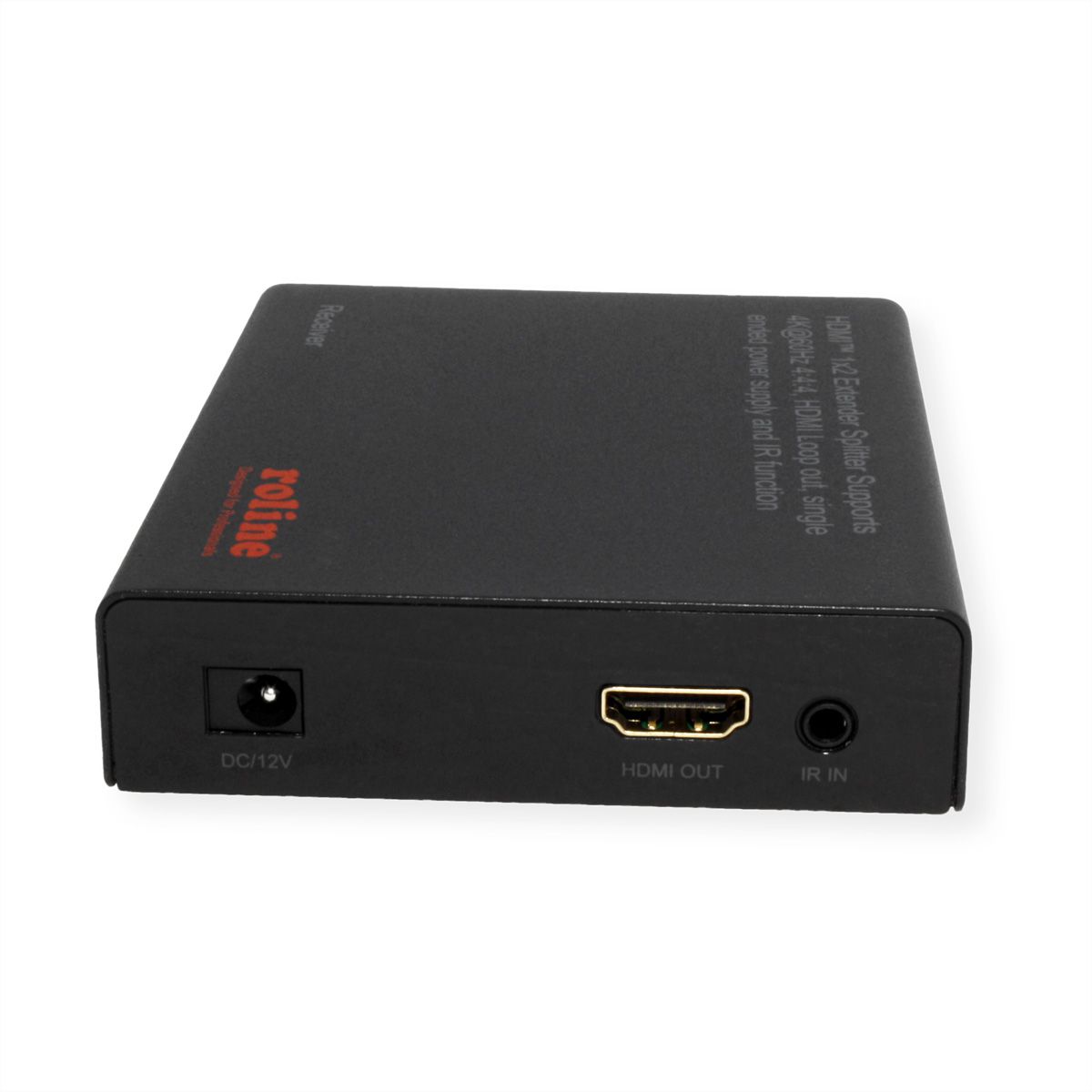 ROLINE HDMI Extender and Splitter, 1x2, via Cat6A, 70m, 4K60Hz