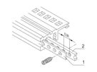 SCHROFF horizontale geperforeerde strip, 42 pk