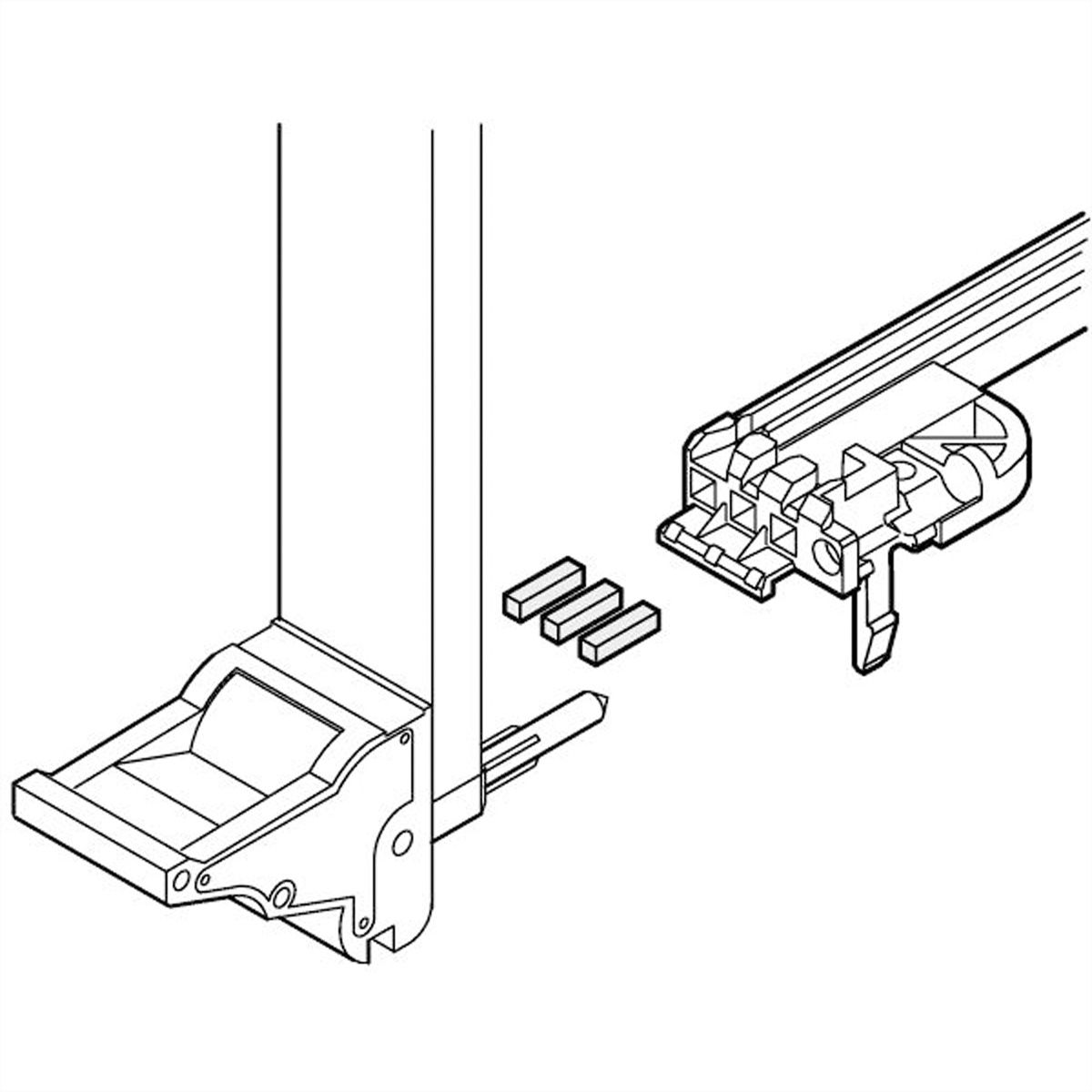 SCHROFF sleutel/codering voor IEL/IET handgreep en IEEE geleiderail
