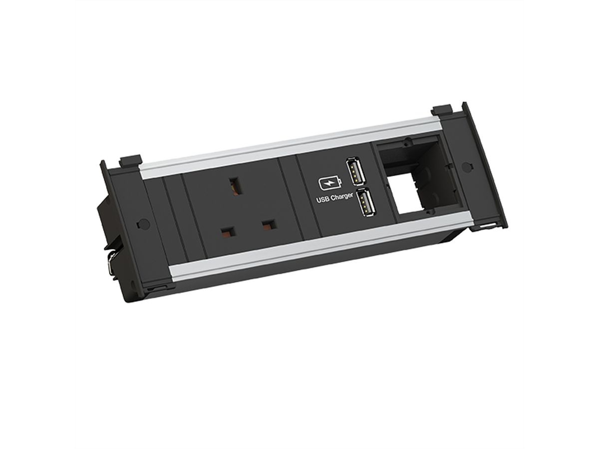 BACHMANN KAPSA S 1xUK USB Charger 1xCM, United Kingdom
