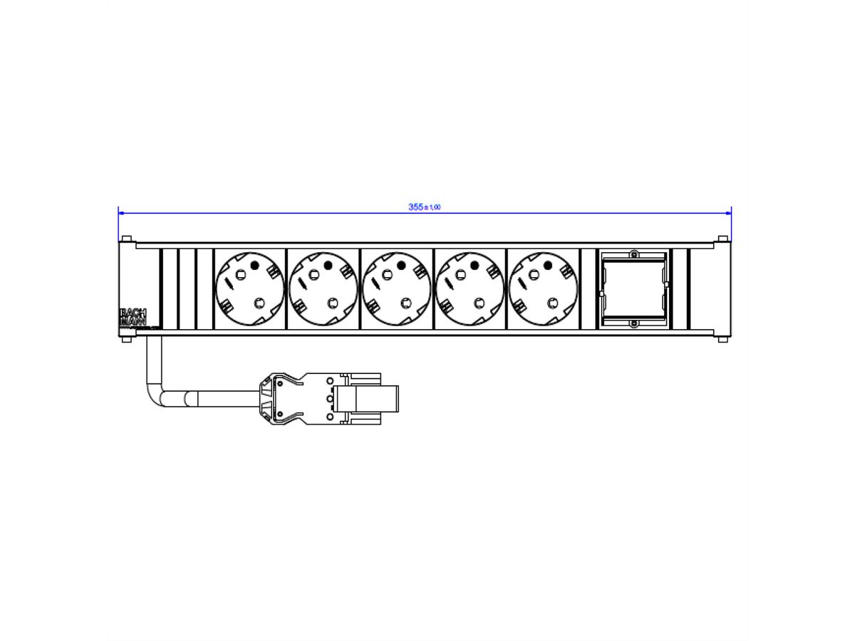 BACHMANN CONI Large 5x earthing contact 1x ABD