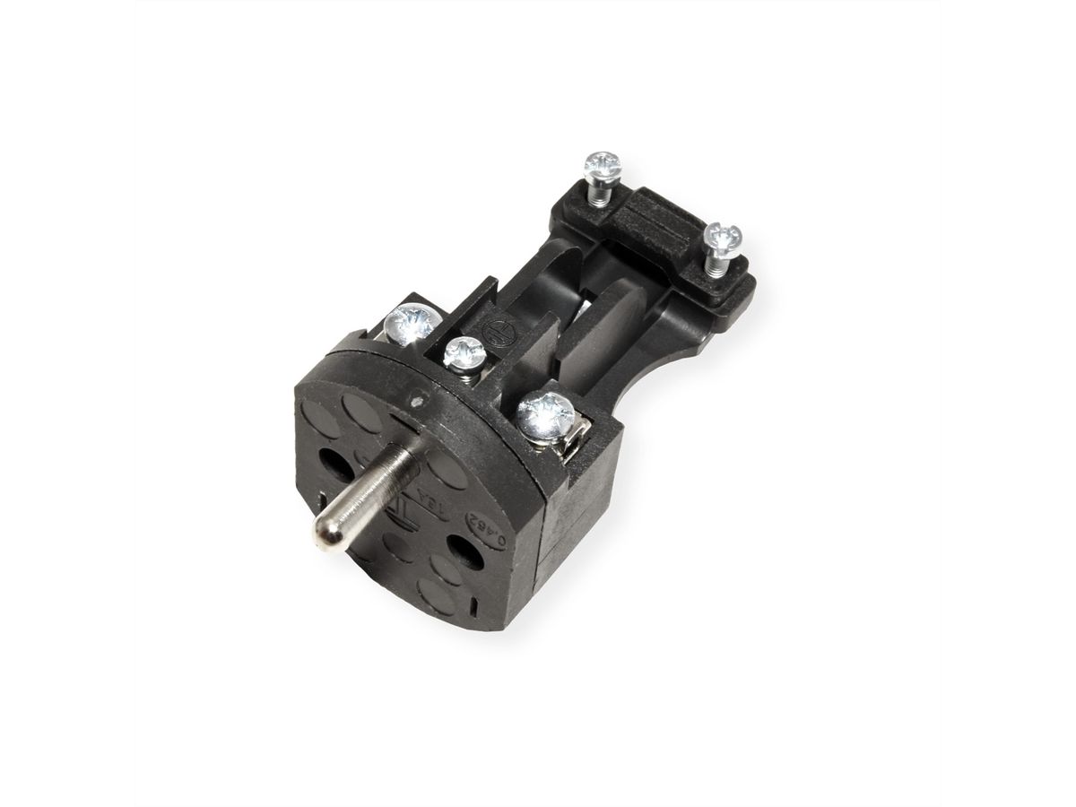 BACHMANN massief rubberen stekker female, Frans, IP44, zwart