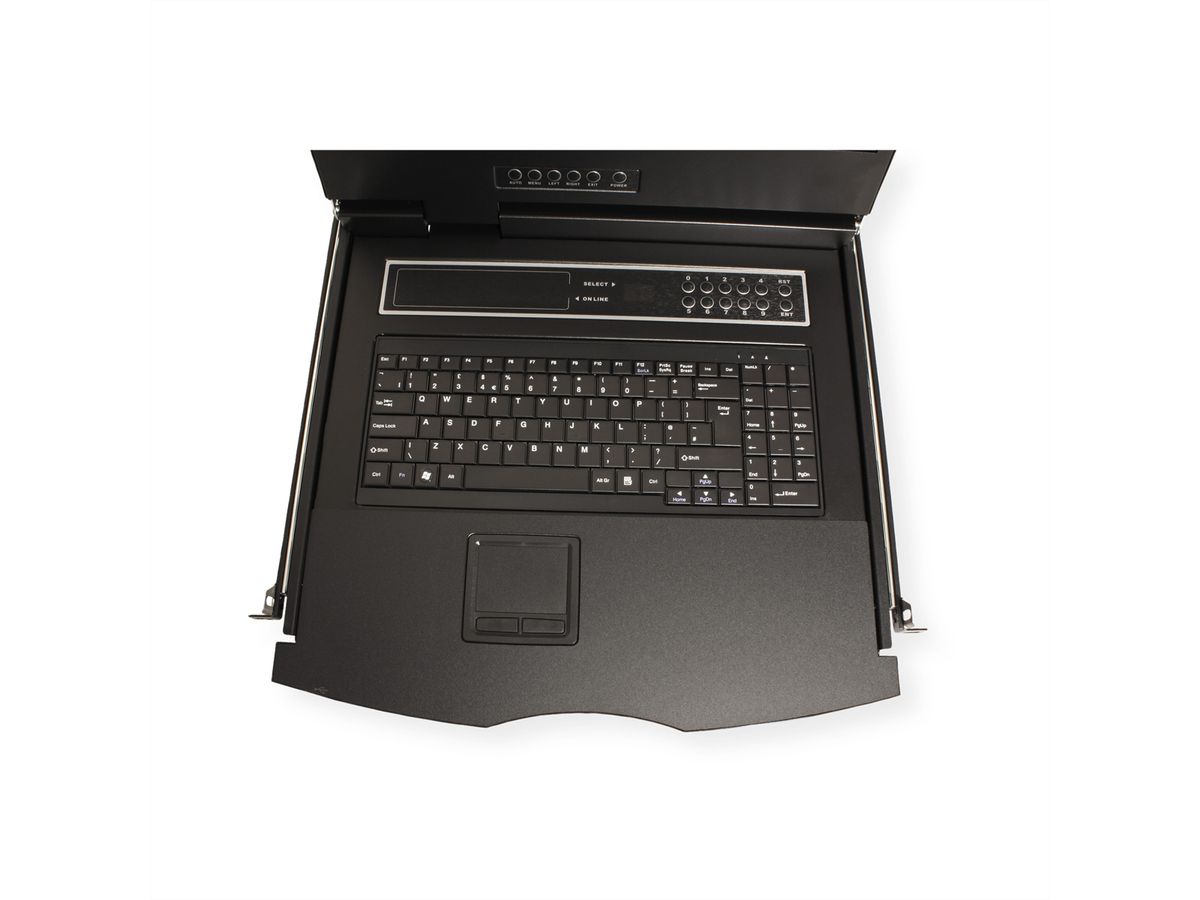 VALUE 19" LCD KVM Console, 48 cm (19") TFT, VGA, USB, UK-Layout
