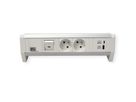 BACHMANN DESK 2xUTE 1xUSB A/C 22W 1xSwitch GST18 RAL9010