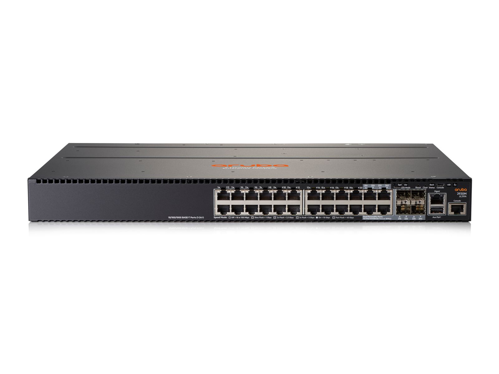 Hewlett Packard Enterprise Aruba 2930M 24G 1-slot Managed L3 Gigabit Ethernet (10/100/1000) Grey 1U