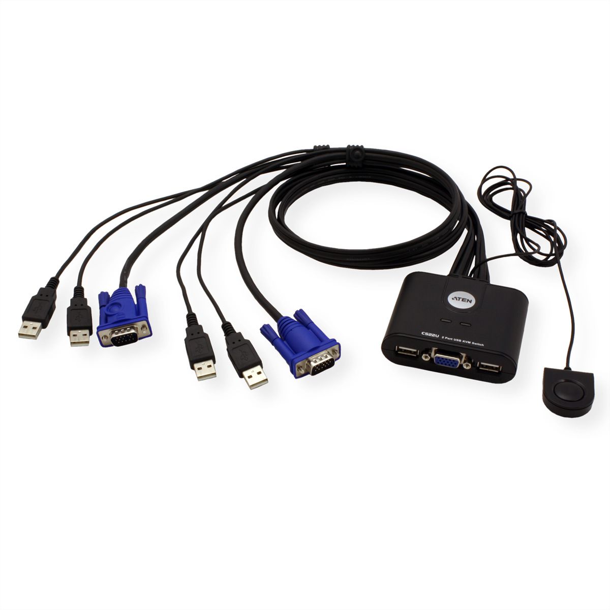 ATEN CS22U KVM Switch VGA, USB, 2-Poorts