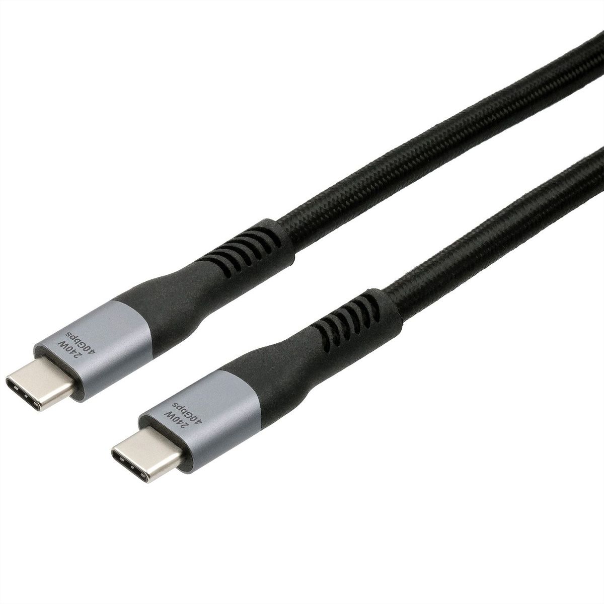 EXSYS EX-K1598-2.0 USB4 cable, USB-C - USB-C, 8K UHD-2, 40 Gbit/s, 5A, 240W, black, 2 m