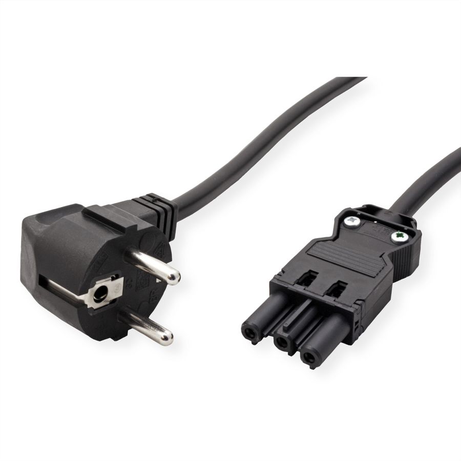 SCHROFF Wieland® Connecting Cables for Socket Strip, GST18, 2.5 m, SCHUKO/UTE