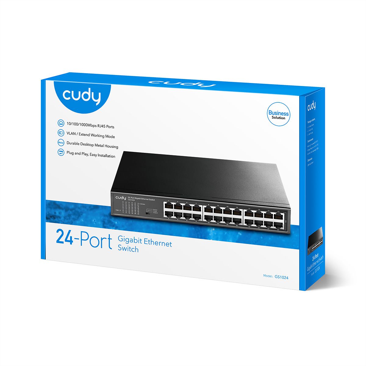CUDY GS1024 24-poorts Gigabit Metalen Switch