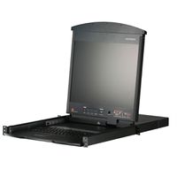 ATEN KL1516AN KVM-Switch, 48cm TFT, VGA, PS/2-USB over Kat 5, 16-Poorts, CH-Layout