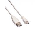 VALUE USB 2.0 Cable, A - 5-Pin Mini, M/M, white, 1.8 m