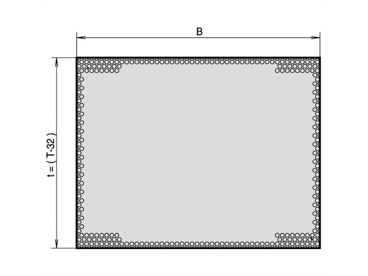 SCHROFF EuropacPRO Afdekplaat voor horizontale rail type L, licht, 84 pk, 235 mm