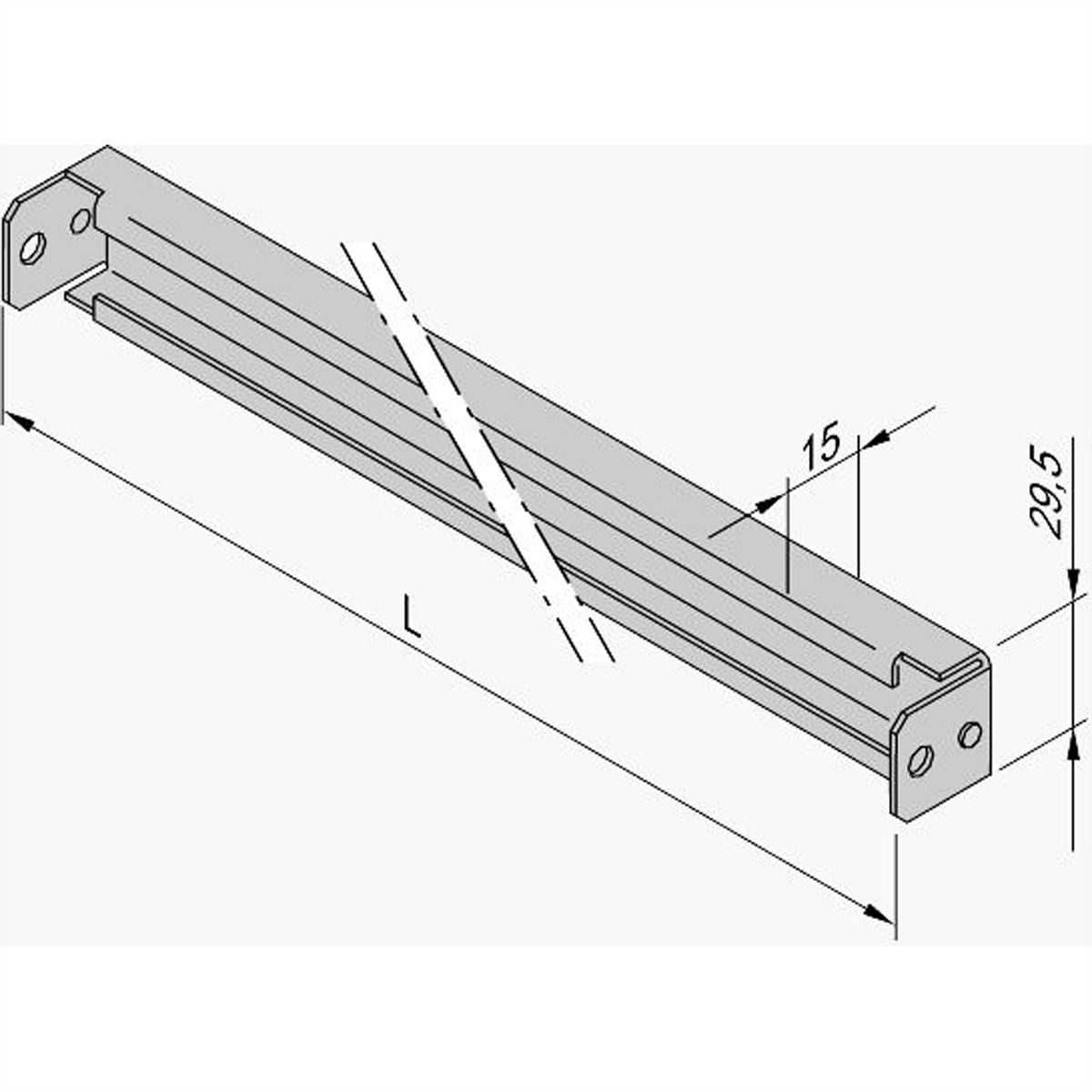 SCHROFF Varistar C-rail voor kastbreedte 600 mm