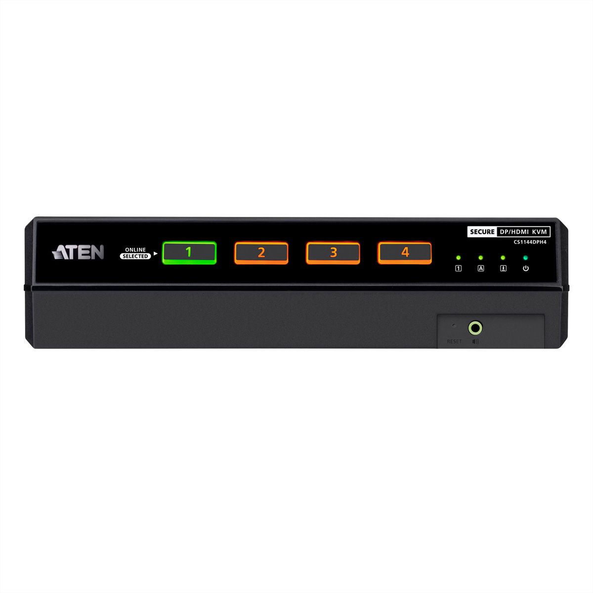 ATEN CS1144DPH4 4-poorts USB 5K DP/HDMI, Universele Secure KVM-switch met twee schermen