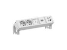BACHMANN DESK2 wit 2xUTE 1xschakelaar 1xUSB A/C 22W 0,2m GST18