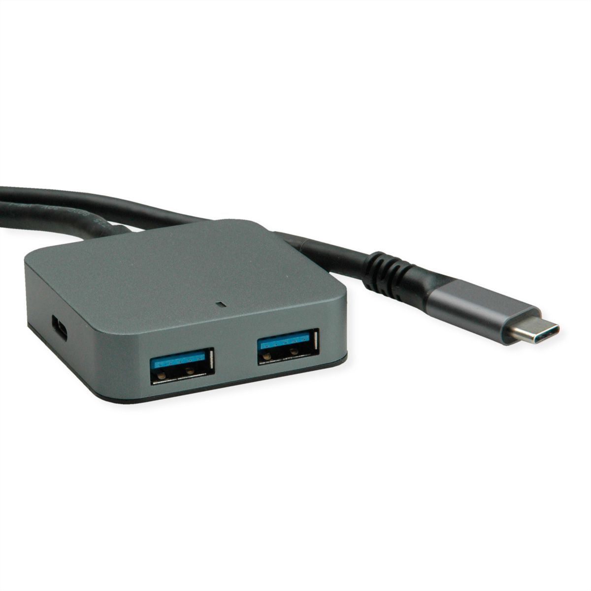 VALUE USB 3.2 Gen 2 Hub, 4 poorten (2x USB-A + 2x USB-C), met verlengkabel, 3 m