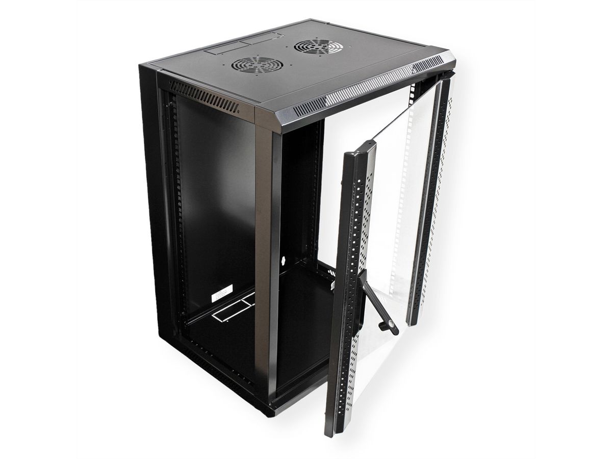 VALUE 19" Wall Mount Rack 15U, 775x570x600 mm (HxWxD), black