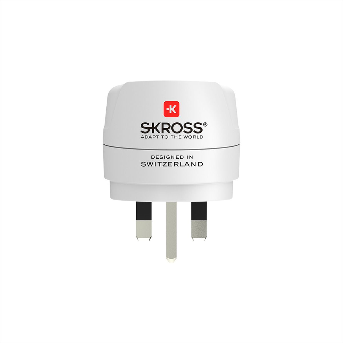 Skross Europe to UK Travel Adapter, for 2- and 3-pole devices