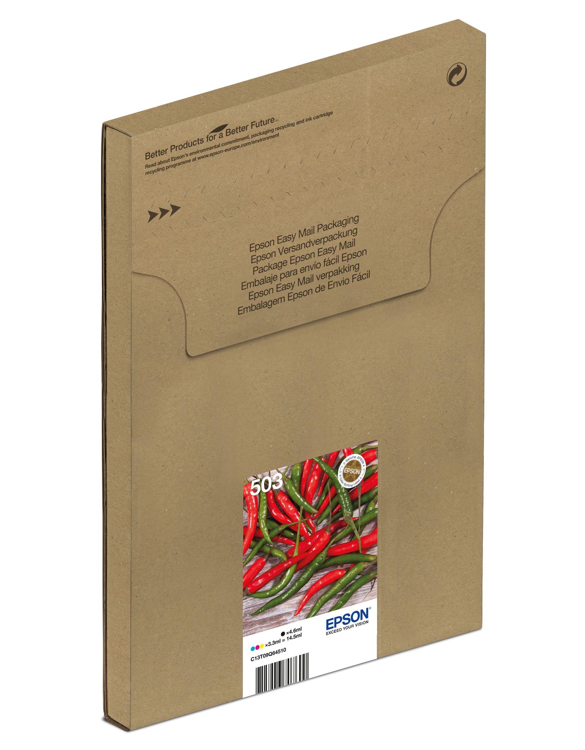 Epson 503 EasyMail inktcartridge 4 stuk(s) Origineel Normaal rendement Zwart, Cyaan, Magenta, Geel
