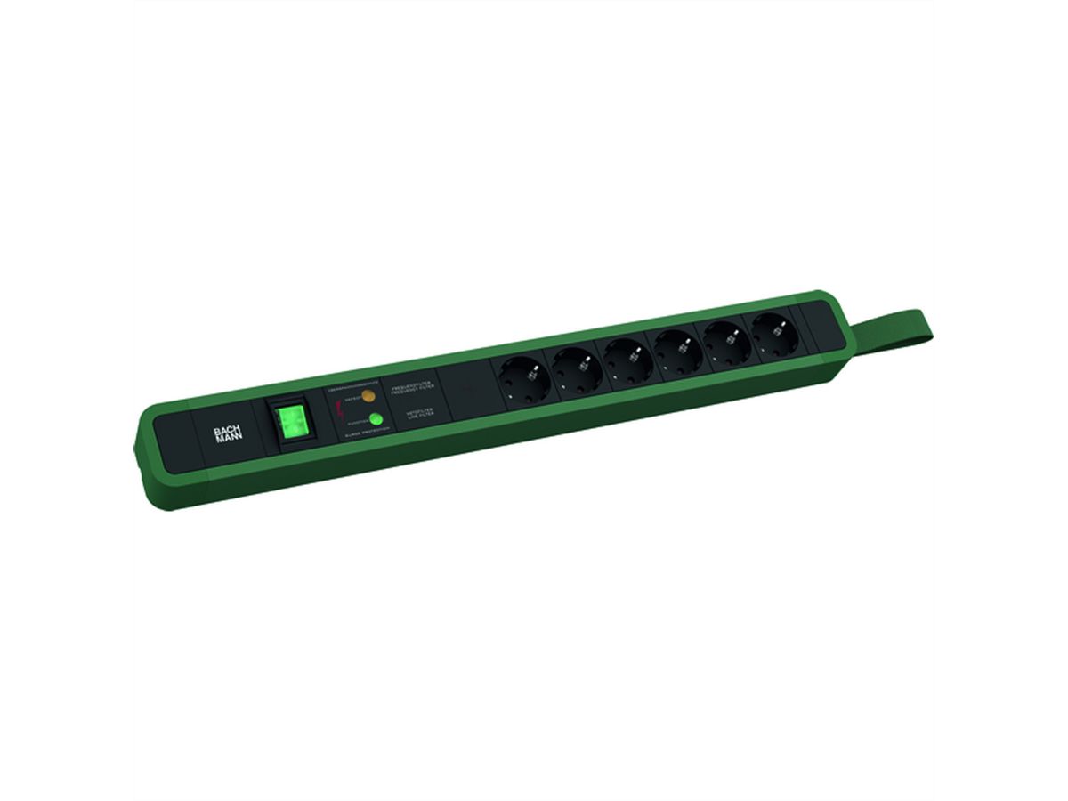 BACHMANN PRIMO 2 6xCEE7/3 1xGVS 1xSwitch with loop RAL6028