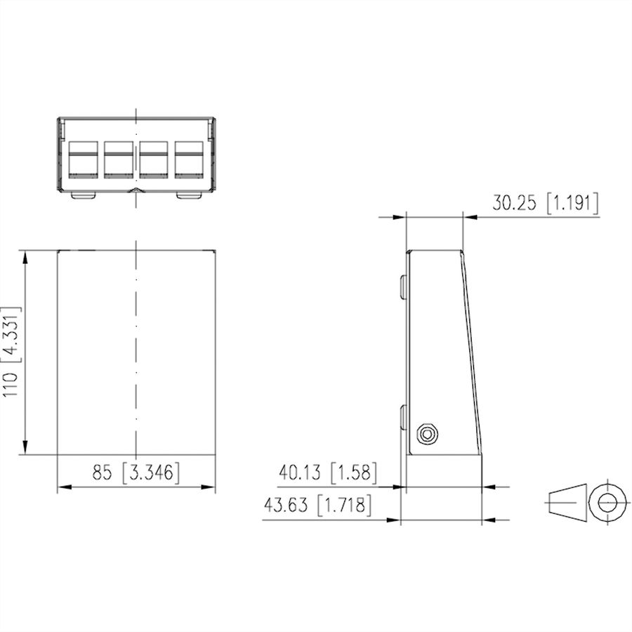 METZ CONNECT Keystone AP-behuizing 4-poorts zuiver wit RAL9010