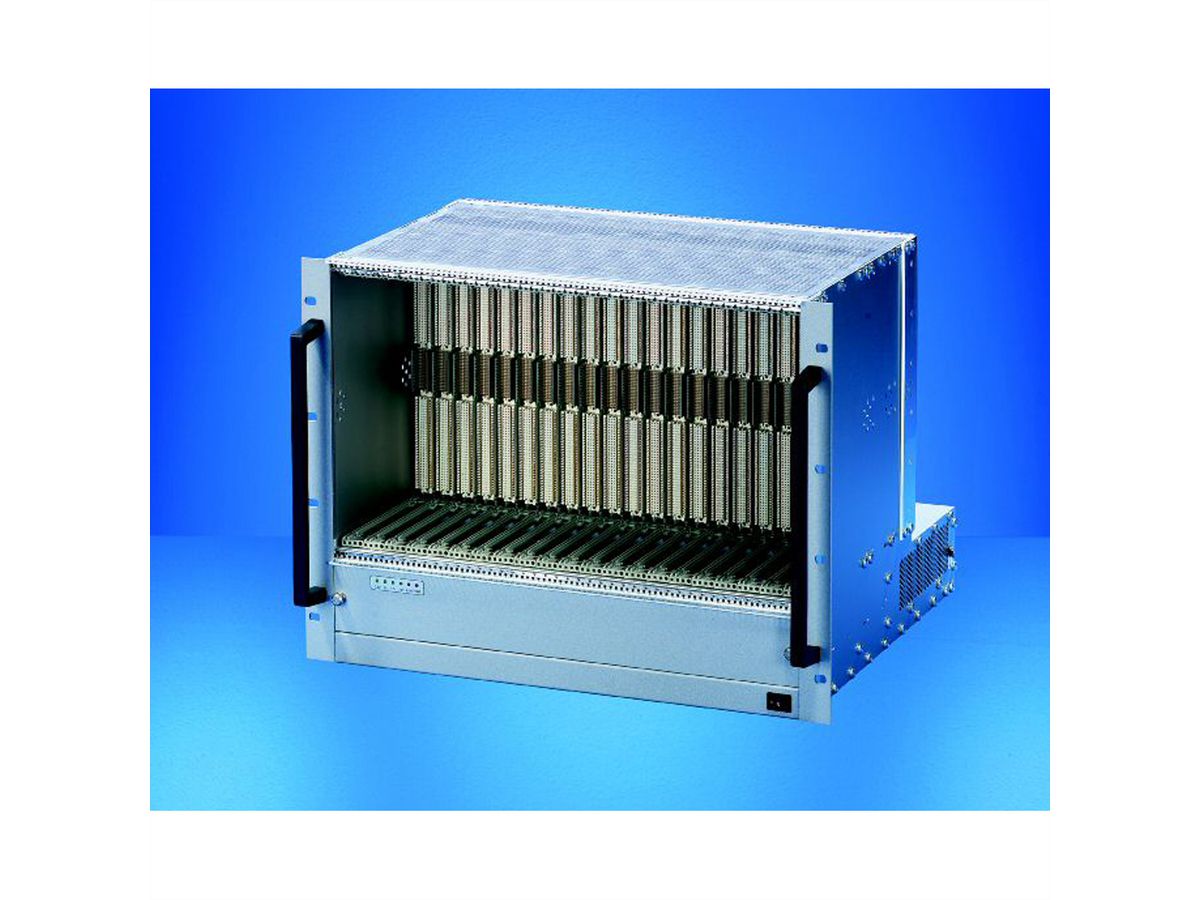 SCHROFF VME64x-systeem, 8 HE, 21 sleuven, open frame voeding