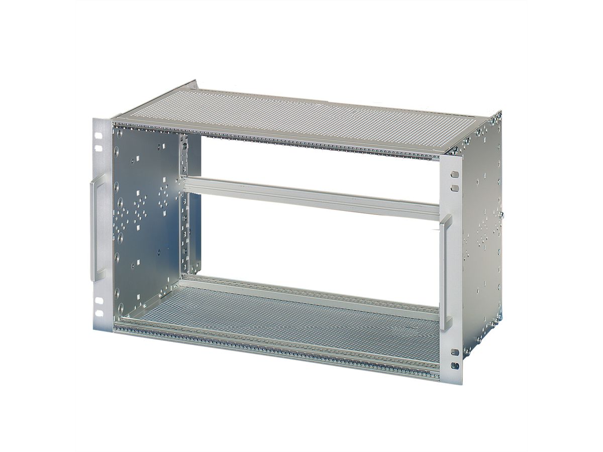 SCHROFF EuropacPRO 19" moduledrager voor rail, afgeschermd, EN 50155, 3 HE, 84 PK, 235 mm