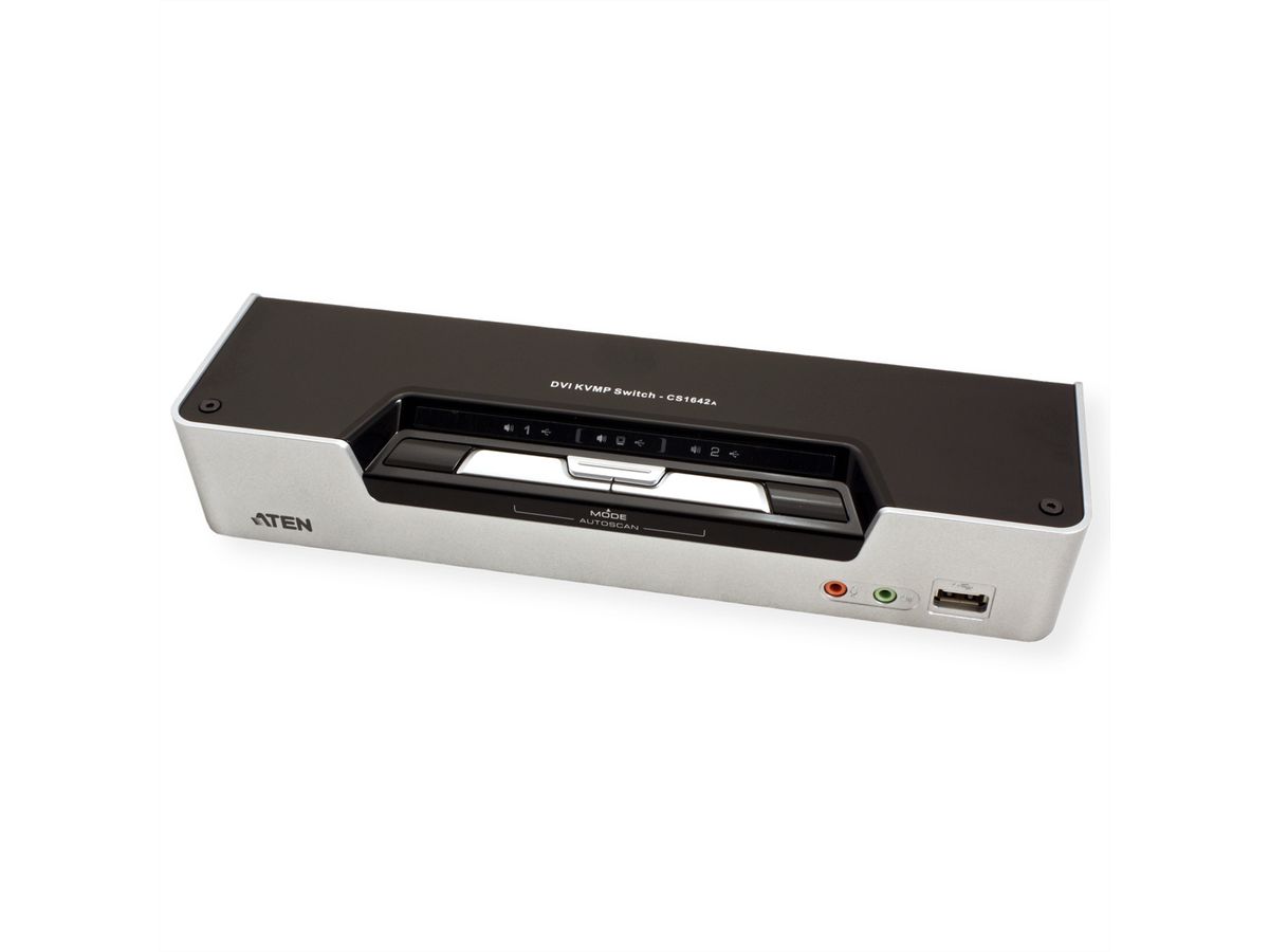 ATEN CS1642A KVM Switch Dual-View DVI, USB, Audio, USB-Hub, 2 Ports