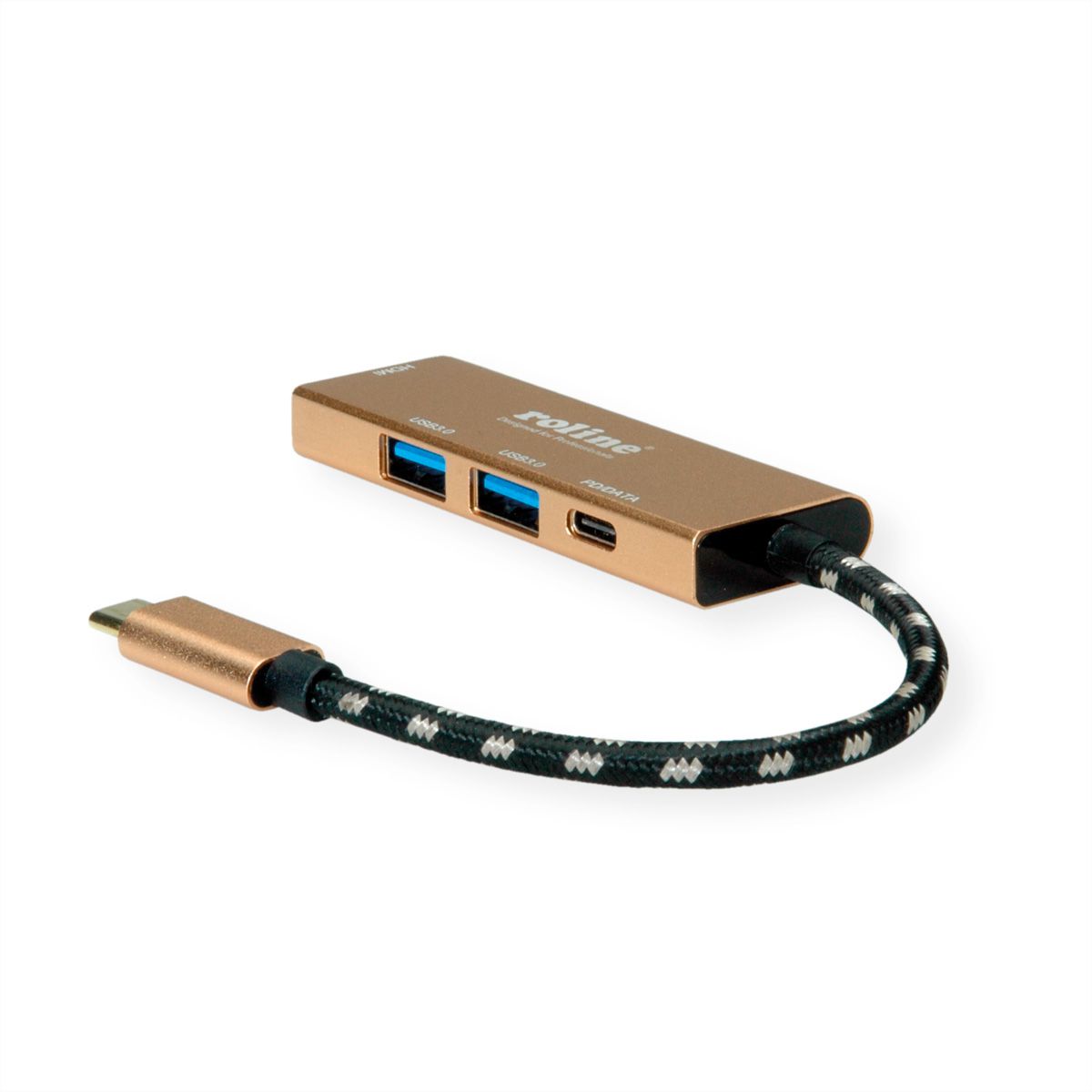 ROLINE GOLD USB-C dockingstation, HDMI 4K, 2x USB 3.2 Gen 1, 1x PD