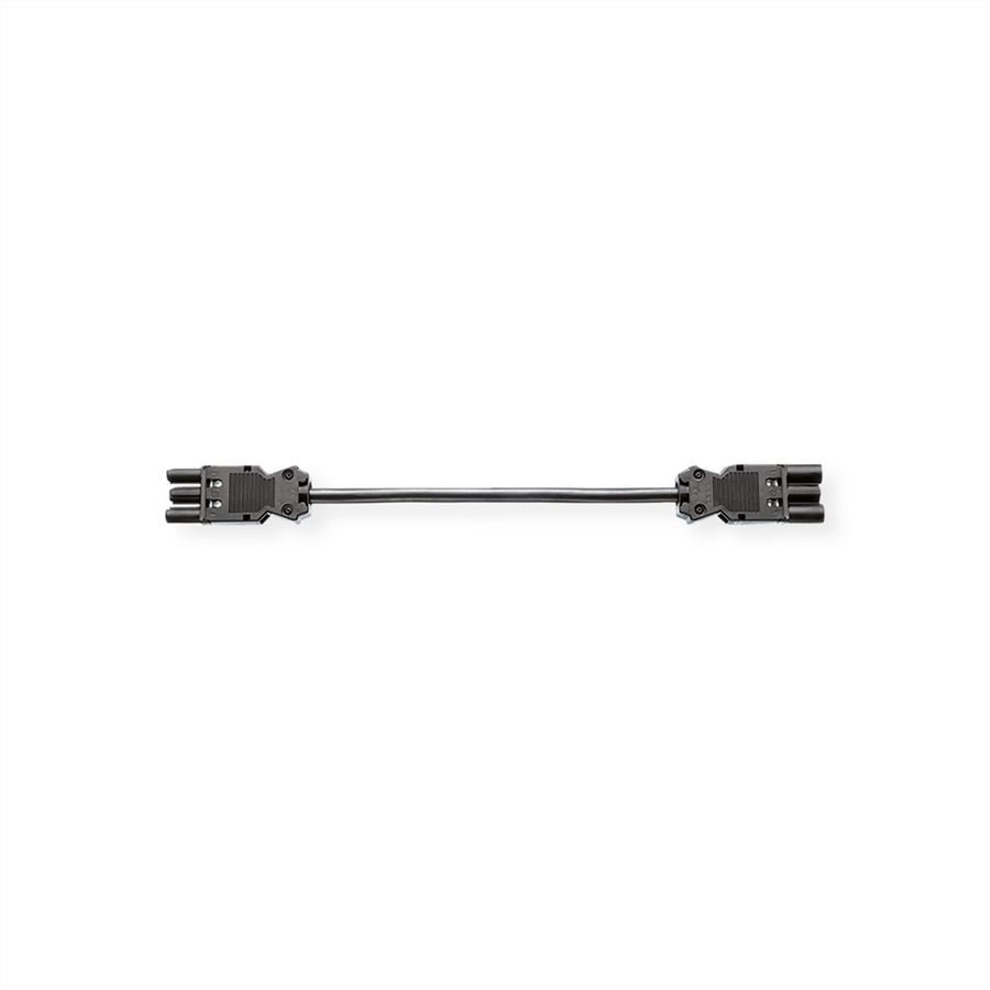 BACHMANN verlengkabel GST18-3 male/female, zwart, 1 m