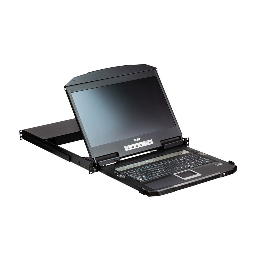ATEN CL3884NW 4-poorts Multi View Dual Rail WideSceen LCD KVM, DE-Layout