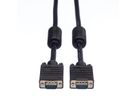 ROLINE HQ VGA Cable + Ferrite + DDC, HD15, M/M, 6 m