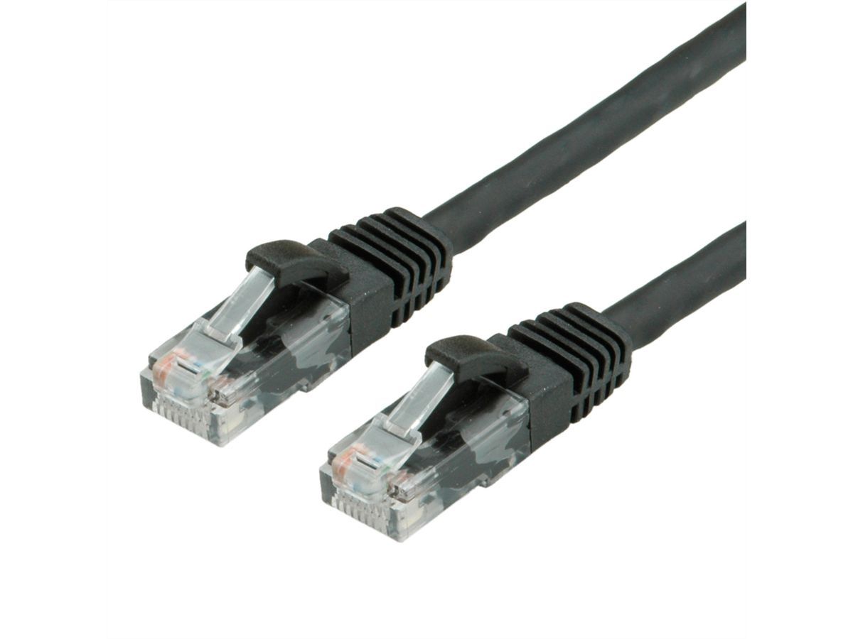 VALUE UTP Cable Cat.6 (Class E), halogen-free, black, 2 m
